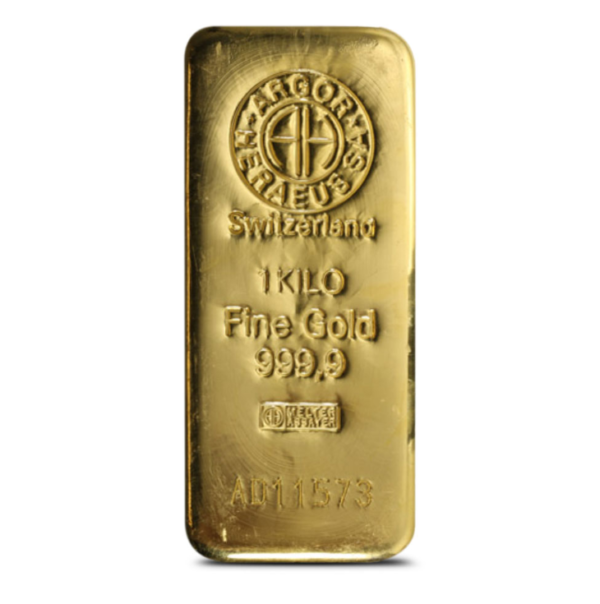1 Kilo Argor Heraeus Gold Bar (New w/ Assay)